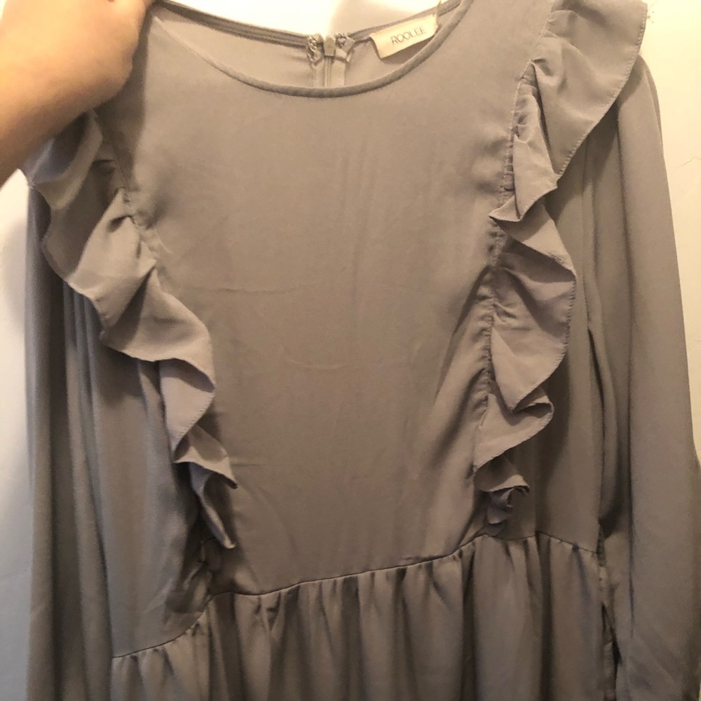 Plus size Roolee dress! Gray, nursing friendly